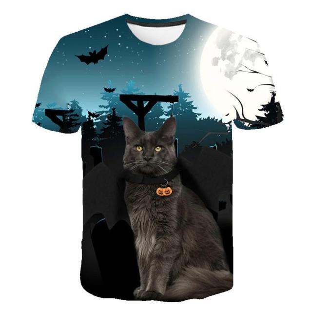 Night Black Cat T-Shirt