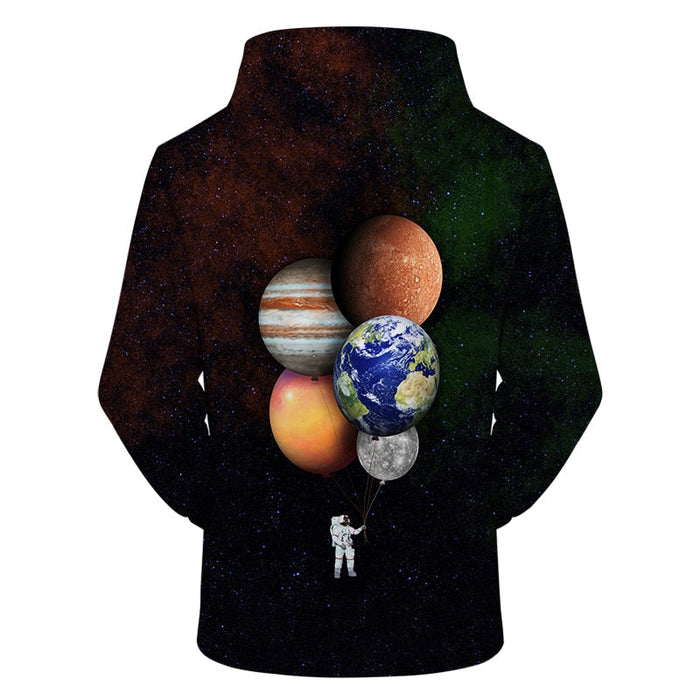 Stylish 3D Printed The Spaceman Hoodie