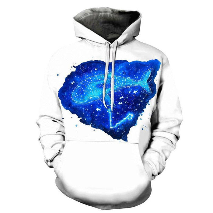 Stylish Galaxy Whale 3D Printed Hoodie