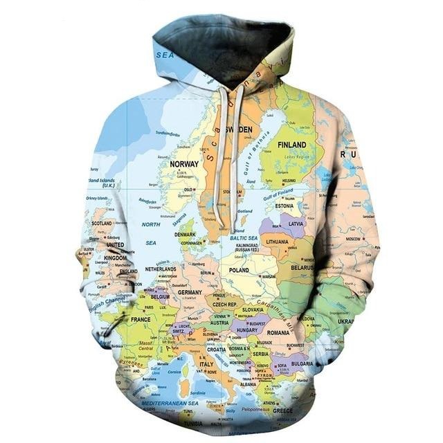 Map of the World Hoodie
