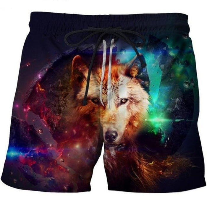 Lonely Galaxy Wolf Shorts