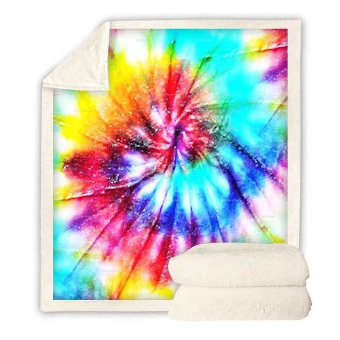 Vibrant Tie Dye Swirl Blanket Quilt