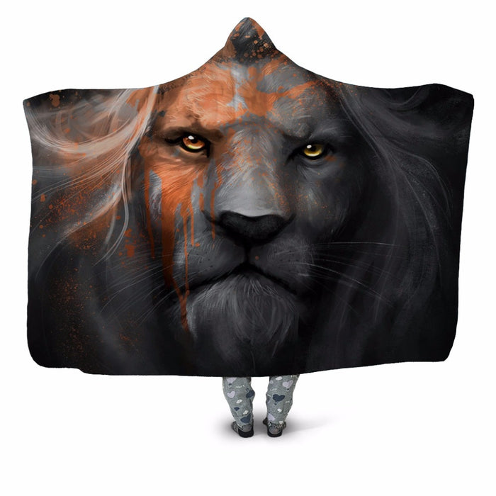 Lion in the Shadows Blanket Hoodie