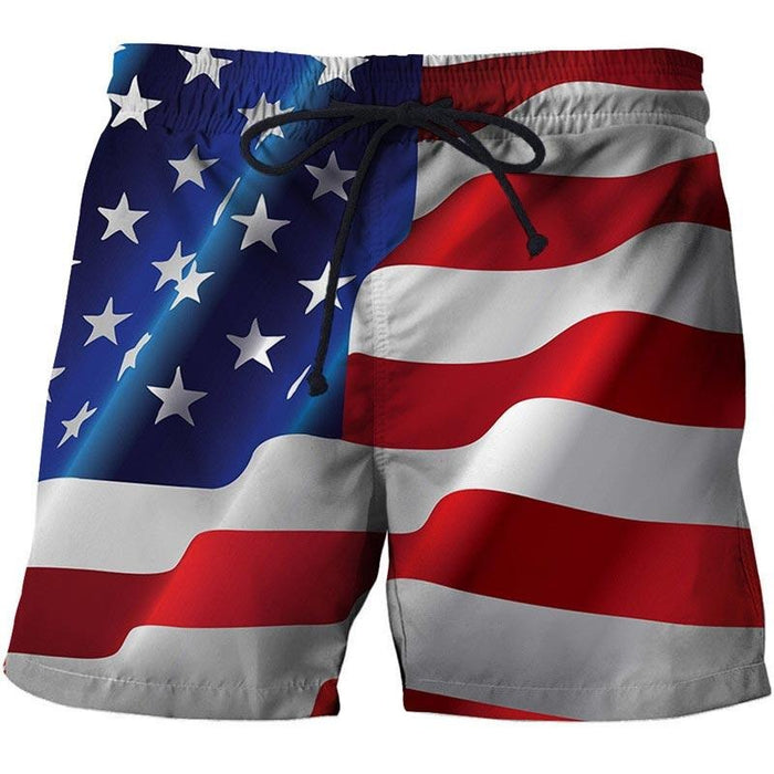 Waving USA Flag Shorts