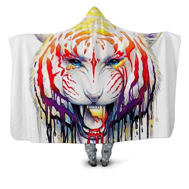 Fading Tiger Blanket Hoodie