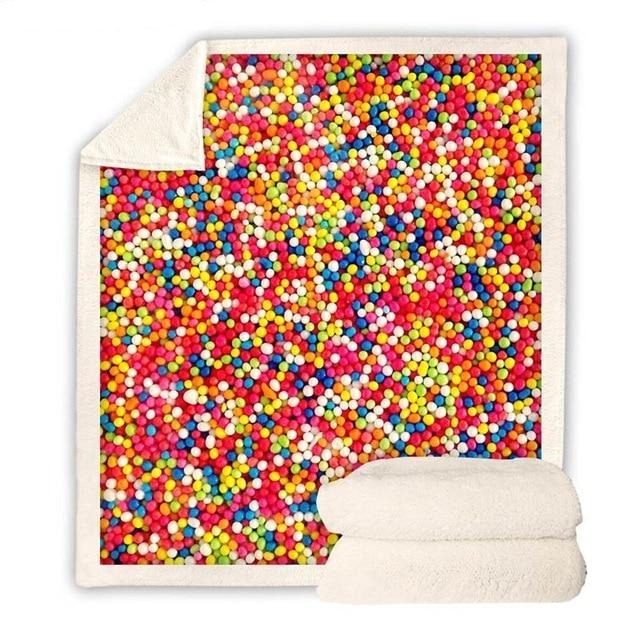 Rainbow Sprinkles Print Blanket Quilt
