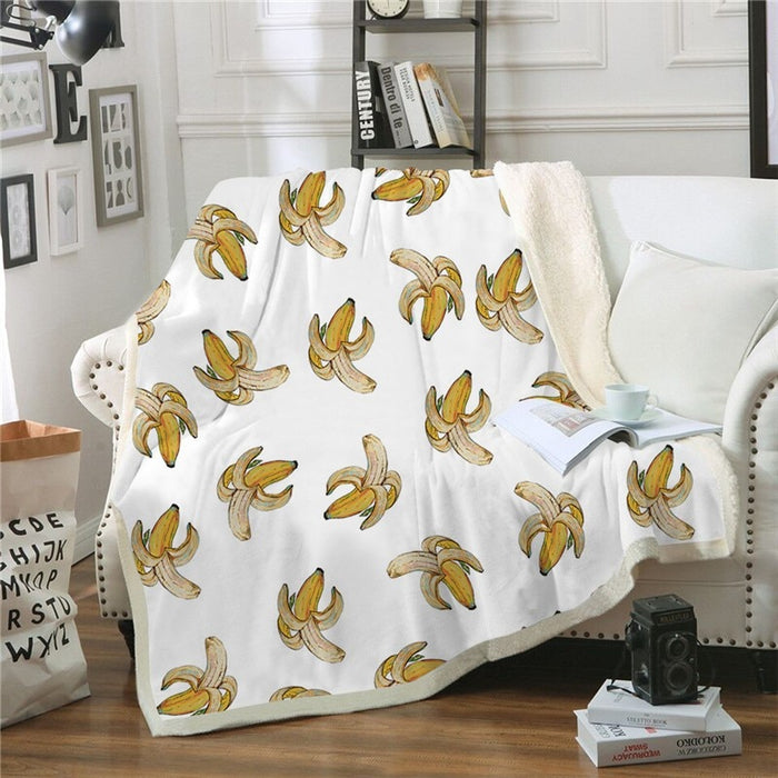 Peeled Banana Print Blanket Quilt