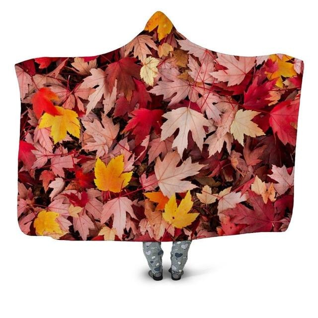 Maple Leaves Blanket Hoodie