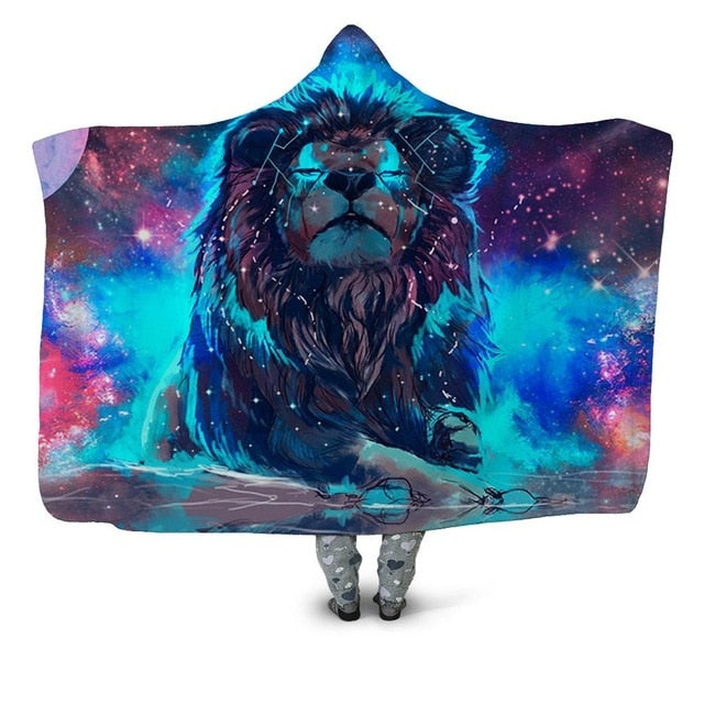 Galaxy Lion Blanket Hoodie