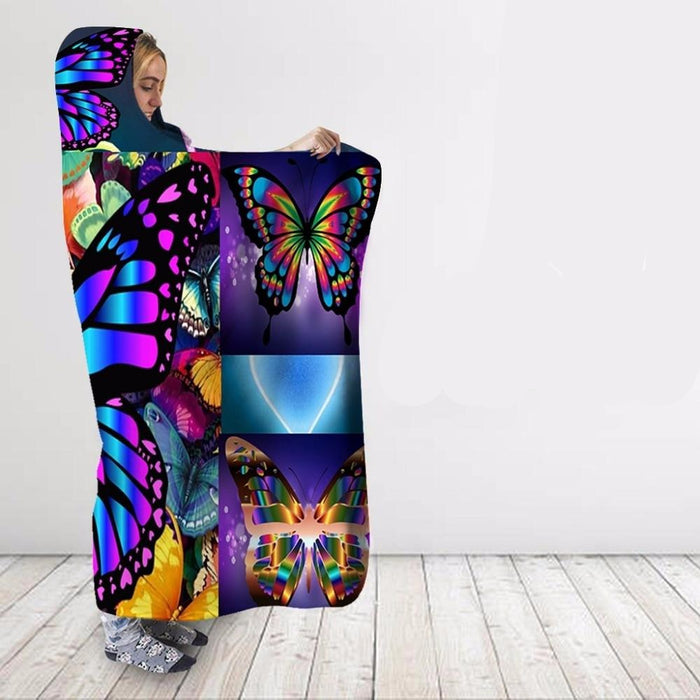 Colorful Butterfly Blanket Hoodie