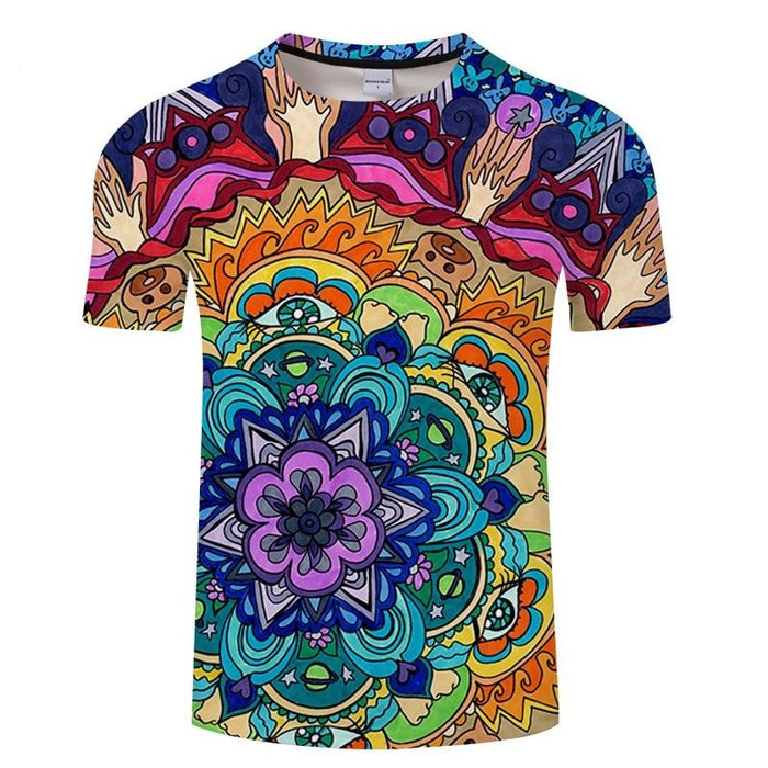 Rainbow Colored Mandala T-Shirt