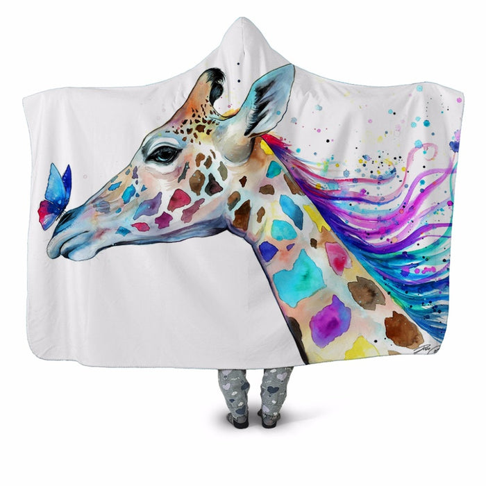 Colorful Giraffe Blanket Hoodie