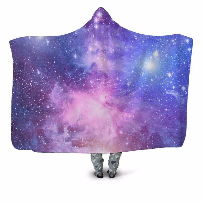 Purple Starry Sky Blanket Hoodie