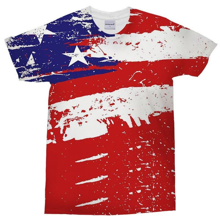 Painted USA Flag T-Shirt