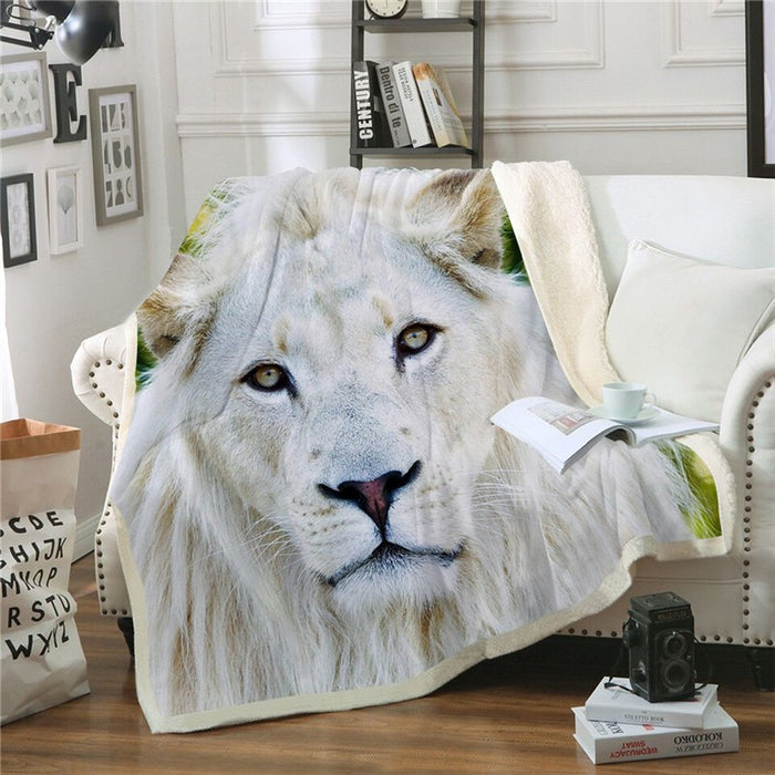 White Lion Blanket Quilt