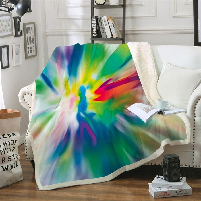 Colorful Paint Blanket Quilt