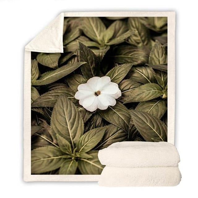 Flowers & Leaves Blanket Quilt