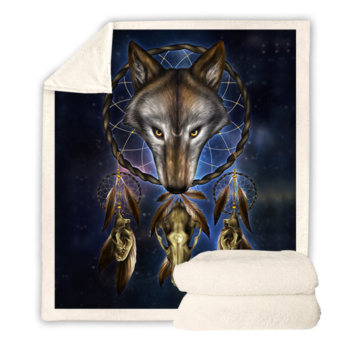 Wolf Dreamcatcher Blanket Quilt
