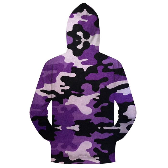 Purple Camo Zip-up Hoodie