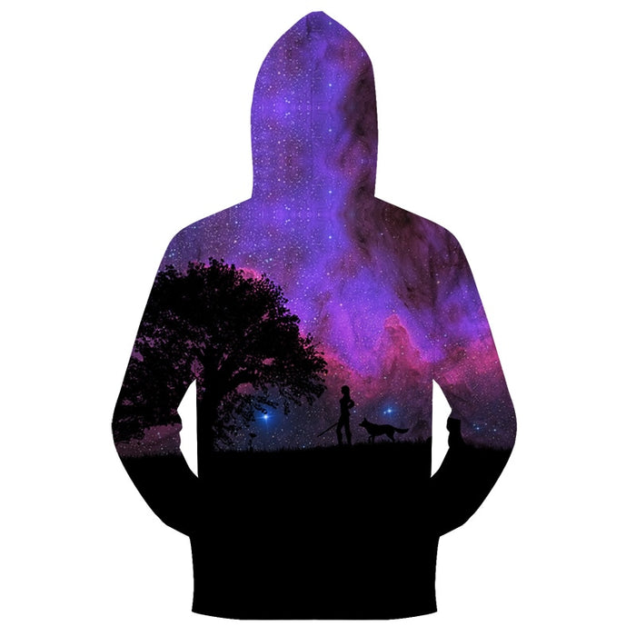 Purple Galaxy Sky Zip-up Hoodie