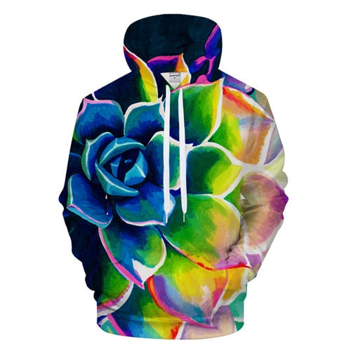Colorful Succulent Hoodie