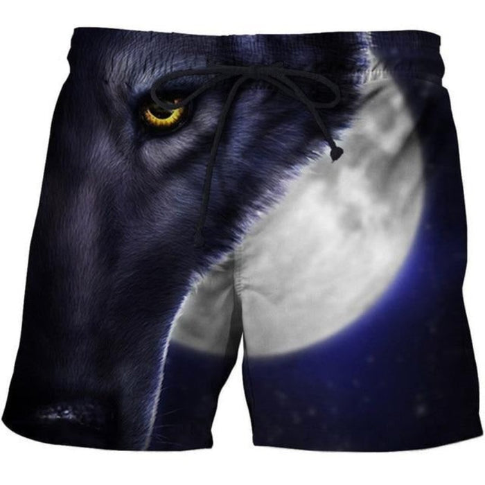 Great Moon Wolf Shorts