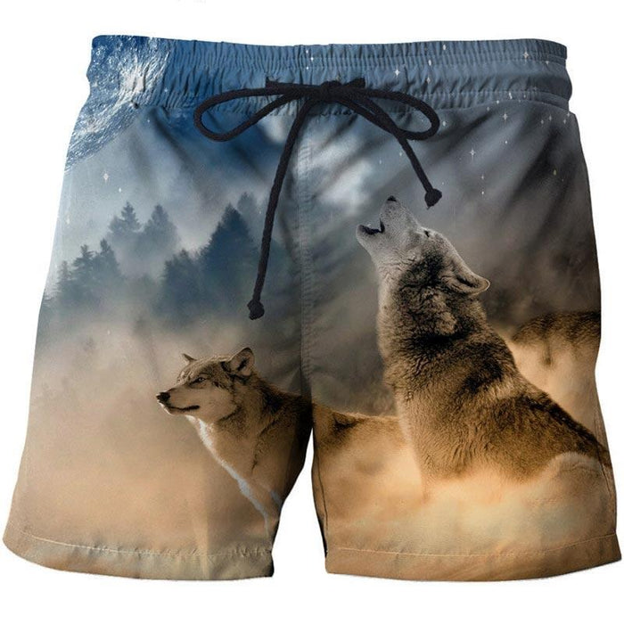 Howling Wolves At Dawn Shorts