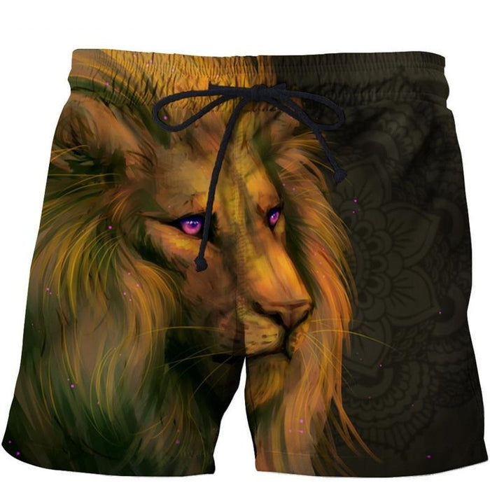Purple Eyed Lion Shorts
