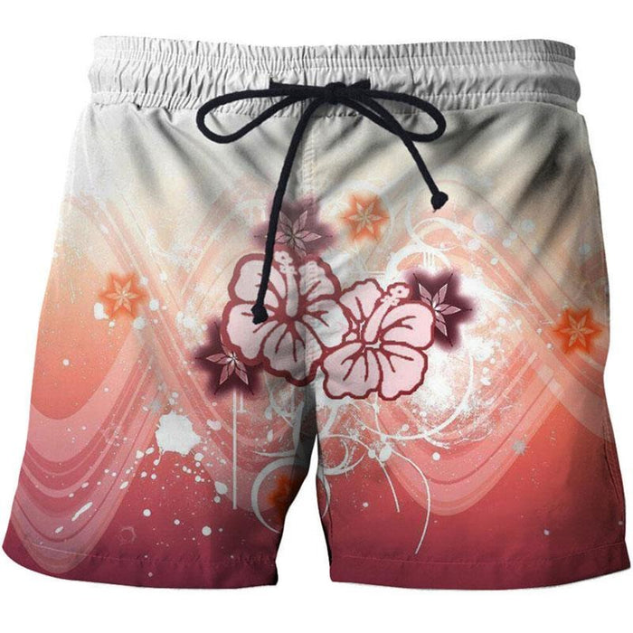 Pink Tropical Hibiscus Shorts