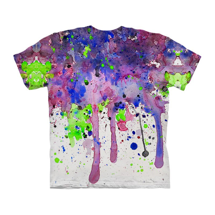 Cool Toned Watercolor Splatter T-Shirt