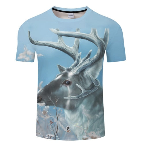 Blue & White Elk T-Shirt