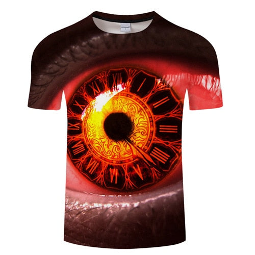 Red Roman Number Eye T-Shirt