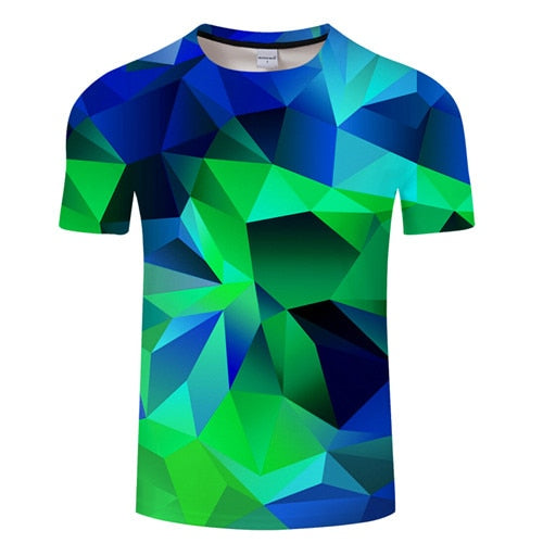 Green Geometric Triangle T-Shirt
