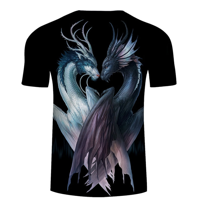 Yin & Yang Dragon Heart T-Shirt