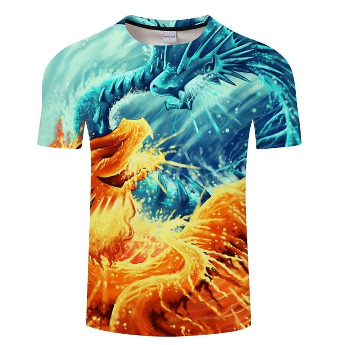 Fire & Ice Dragons T-Shirt