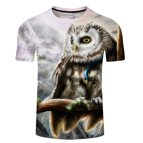 Textured Owl T-Shirt