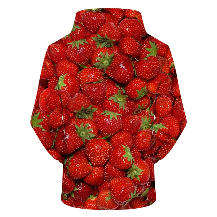 Strawberry Print Hoodie