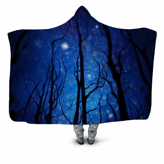 Night in a Forest Blanket Hoodie