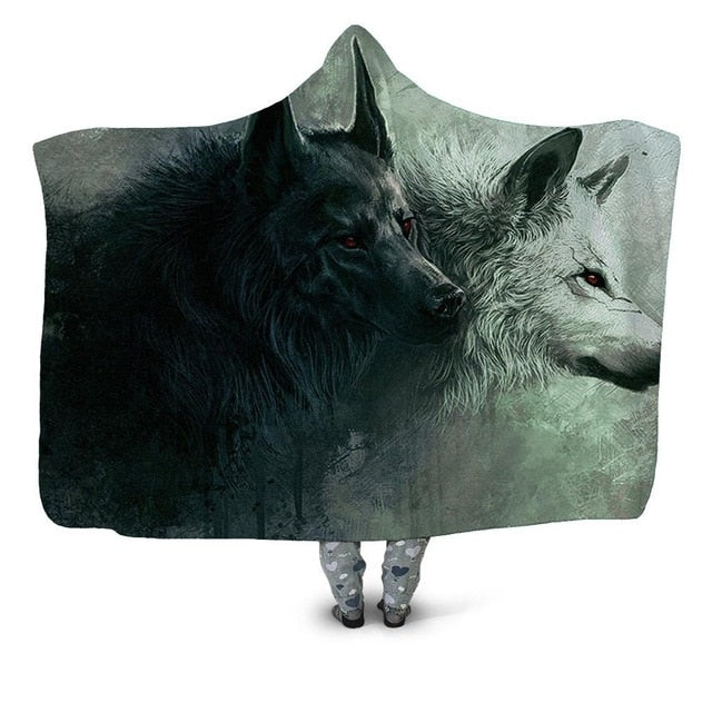 Dark Conscience Wolf Blanket Hoodie
