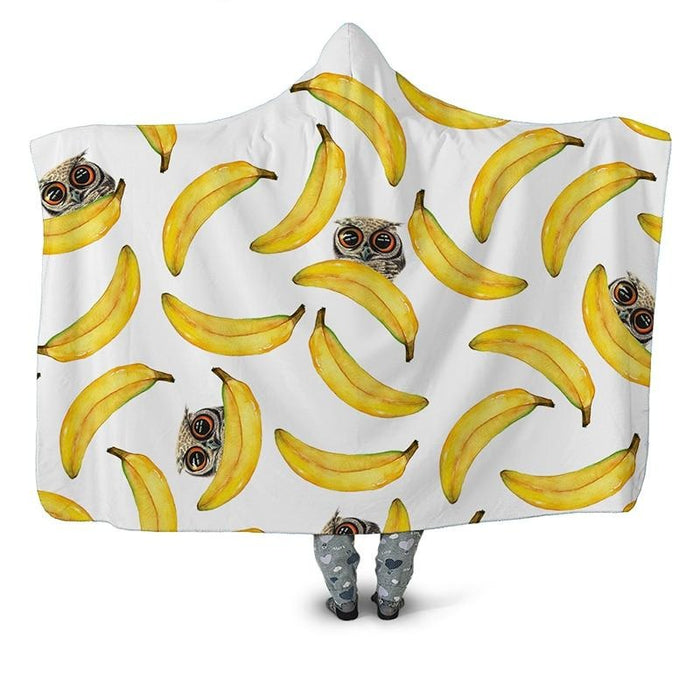 Yellow Banana Print Blanket Hoodie