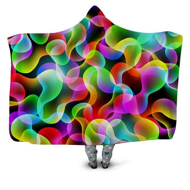 Colorful Bubbles Blanket Hoodie