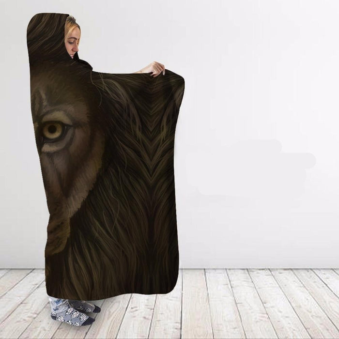 Sketched Lion Blanket Hoodie
