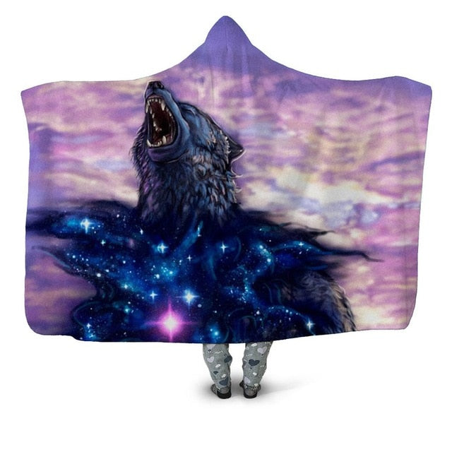 Wolf Star Heart Blanket Hoodie