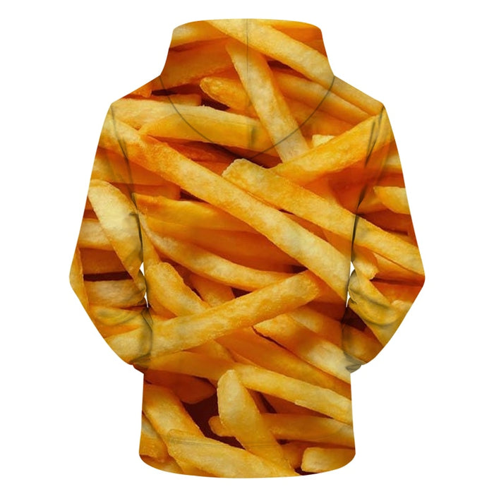French Fries Print Hoodie