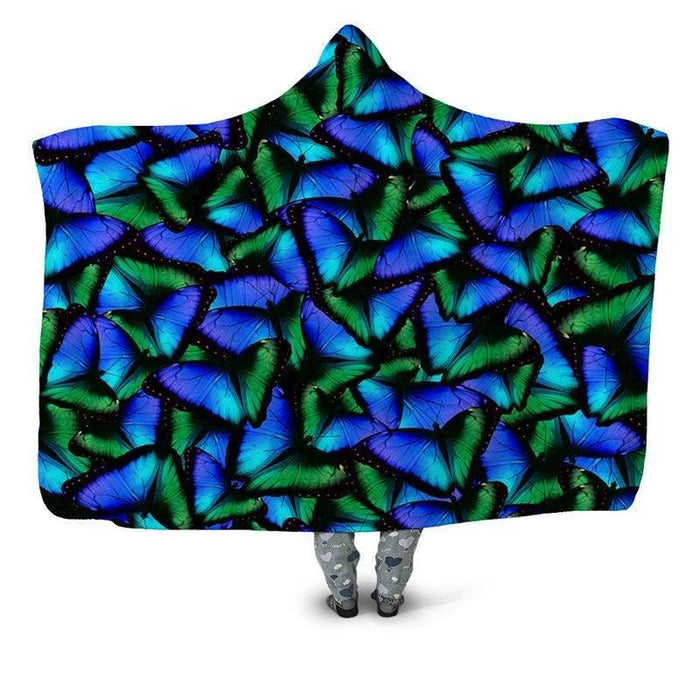 Butterfly Pattern Blanket Hoodie