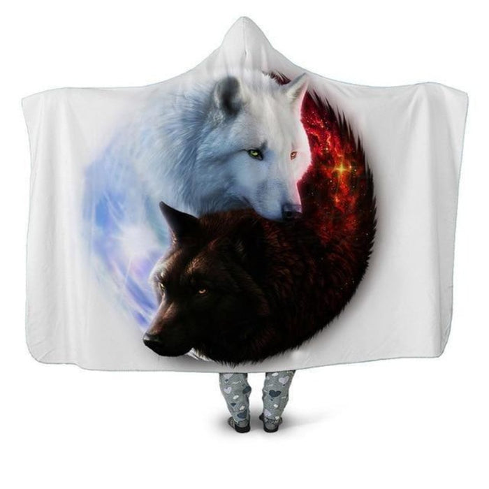 Wolf Yin & Yang Blanket Hoodie