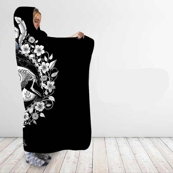 Panda & Flower Blanket Hoodie