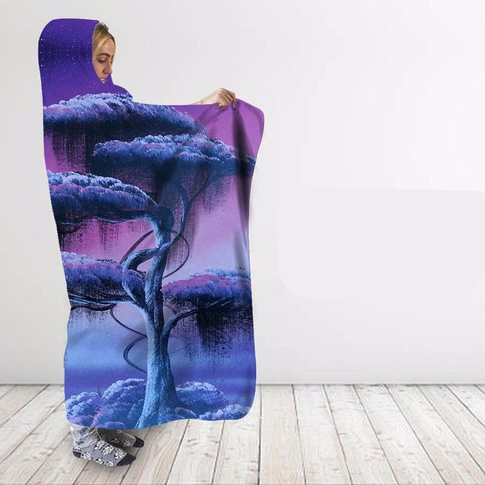 Moon Love Scene Blanket Hoodie