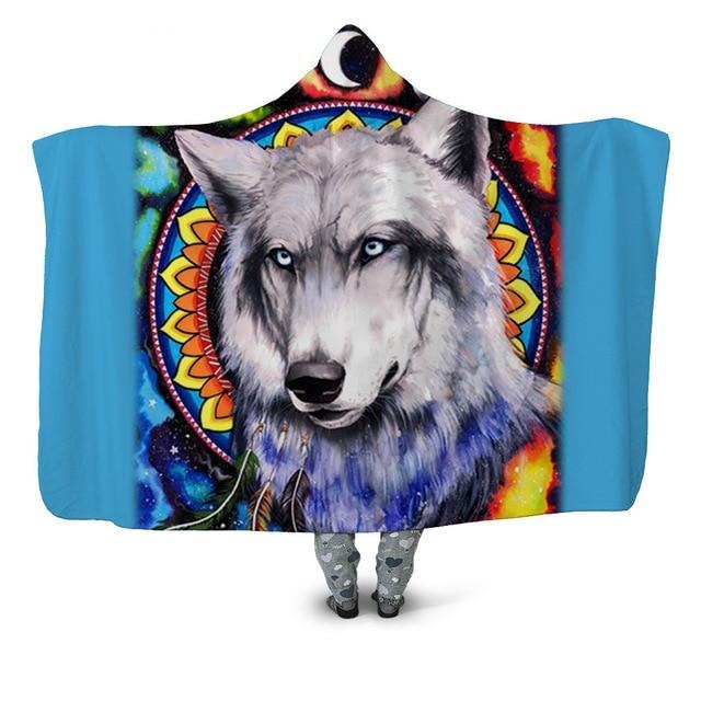 Wolf Mandala Blanket Hoodie