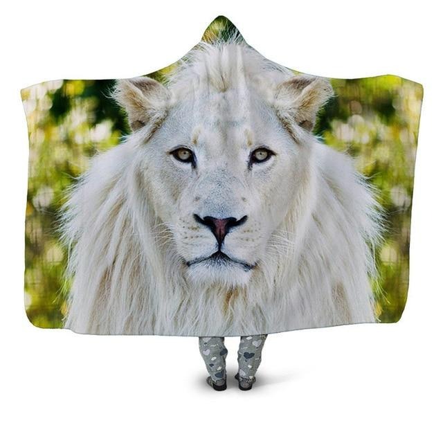White Lion Blanket Hoodie
